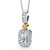 Simon G. Color Pendant 18k Gold (White, Yellow) 0.14 ct Diamond - MP1300-18K photo