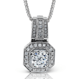 Simon G. Pendant 18k Gold (White) 0.39 ct Diamond - NP200-18K photo