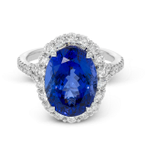 Simon G. Color Ring 18k Gold (White) 7.01 ct Tanzanite 1.16 ct Diamond - MR2889-18K-S photo2