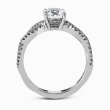 Simon G. 0.65 ctw Bridal Set 18k White Gold Round Cut Engagement Ring - MR1596-W-18KSET photo3