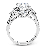 Simon G. 1.01 ctw Halo 18k White Gold Oval Cut Engagement Ring - LR1096-A-W-18KS photo4