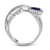 Simon G. Color Ring 18k Gold (White) 0.42 ct Sapphire 0.32 ct Diamond - LR2266-18K-S photo3