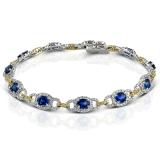 Simon G. Color Bracelet 18k Gold (White, Yellow) 5.34 ct Sapphire 1.75 ct Diamond - MB1429-18K-S photo