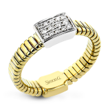 Simon G. Right Hand Ring 18k Gold (White, Yellow) 0.13 ct Diamond - LR2966-18K2T photo