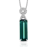 Simon G. Color Pendant 18k Gold (White) 3.9 ct Tourmaline 0.09 ct Diamond - TP314-18K-S photo