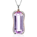 Simon G. Color Pendant 18k Gold (Rose, White) 28.09 ct Kunzite 0.15 ct Diamond - LP4812-18K photo