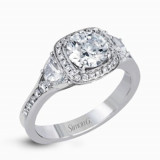 Simon G. 18k White Gold Diamond Engagement Ring - MR2648 photo