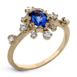 Simon G. Color Ring 18k Gold (Rose) 0.62 ct Tanzanite 0.28 ct Diamond - LR2262-R-18K photo