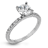 Simon G. 0.58 ctw Straight 18k White Gold Round Cut Engagement Ring - MR1686-W-18KS photo