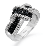 Simon G. Right Hand Ring 18k Gold (Black, White) 0.72 ct Diamond - MR1428-18KBW photo