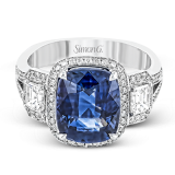 Simon G. Color Ring 18k Gold (White) 4.48 ct Sapphire 0.94 ct Diamond - TR540-18K-S photo2