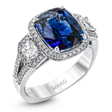 Simon G. Color Ring 18k Gold (White) 4.48 ct Sapphire 0.94 ct Diamond - TR540-18K-S photo