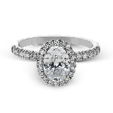 Simon G. Bridal Set 18k White Gold Oval Cut Engagement Ring - MR2905-W-18KS photo2