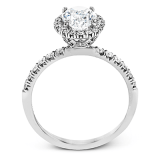 Simon G. Bridal Set 18k White Gold Oval Cut Engagement Ring - MR2905-W-18KS photo3