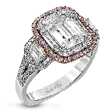 Simon G. Right Hand Ring Platinum (Rose, White) 1.18 ct Diamond - MR2638-PTRW photo