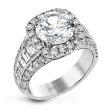 Simon G. 18k White Gold Diamond Engagement Ring - LR1125 photo