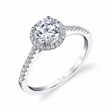 0.24tw Semi-Mount Engagement Ring With 3/4ct Round Head - sy696 rb photo