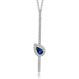 Simon G. Color Pendant 18k Gold (White) 0.25 ct Sapphire 0.24 ct Diamond - LP4576-18K-S photo