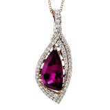 Simon G. Color Pendant 18k Gold (Rose) 2.6 ct Rubellite 0.5 ct Diamond - LP4888-18KR photo