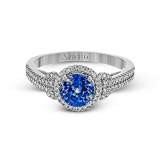 Simon G. Color Ring 18k Gold (White) 1.22 ct Sapphire 0.3 ct Diamond - MR2899-18K-S photo2