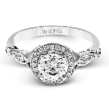 Simon G. 0.25 ctw Halo 18k White Gold Round Cut Engagement Ring - TR523-W-18KS photo2
