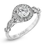 Simon G. 0.25 ctw Halo 18k White Gold Round Cut Engagement Ring - TR523-W-18KS photo