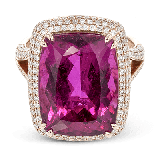 Simon G. Color Ring 18k Gold (Rose) 11.71 ct Rubellite 1.04 ct Diamond - LR1135-18K-S photo2