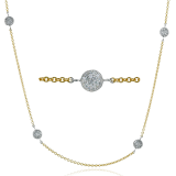 Simon G. Necklace 18k Gold (White, Yellow) 0.59 ct Diamond - CH135-18K photo