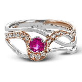 Simon G. Color Ring 18k Gold (Rose, White) 0.32 ct Ruby 0.17 ct Diamond - NR555-18K photo2