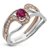 Simon G. Color Ring 18k Gold (Rose, White) 0.32 ct Ruby 0.17 ct Diamond - NR555-18K photo