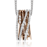 Simon G. Pendant 18k Gold (Rose, White) 0.48 ct Diamond - MP1806-18K photo