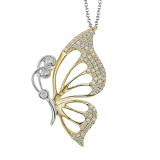 Simon G. Pendant 18k Gold (White, Yellow) 0.44 ct Diamond - LP4815-18K photo