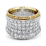 Simon G. Right Hand Ring Platinum (White, Yellow) 4.58 ct Diamond - MR1720-PT-18KWY photo2