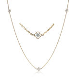 Simon G. Necklace 18k Gold (White, Yellow) 0.08 ct Diamond - CH114-Y-18K photo