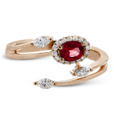 Simon G. Color Ring 18k Gold (Rose, White) 0.43 ct Spinel 0.07 ct Diamond - LR2265-R-18K-S photo2