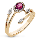 Simon G. Color Ring 18k Gold (Rose, White) 0.43 ct Spinel 0.07 ct Diamond - LR2265-R-18K-S photo