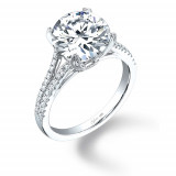 0.33tw Semi-Mount Engagement Ring With 1ct Round Head - sy098 photo