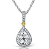 Simon G. Color Pendant 18k Gold (White, Yellow) 0.17 ct Diamond - MP1299-18K photo