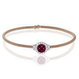 Simon G. Bangle 18k Gold (Rose, White) 0.4 ct Ruby 0.27 ct Diamond - MB1590-18K photo