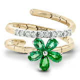 Simon G. Color Ring 18k Gold (Rose, White) 0.85 ct Emerald 0.15 ct Diamond - LR1208-18K photo2