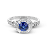 Simon G. Color Ring 18k Gold (White) 1.46 ct Sapphire 0.53 ct Diamond - LP2358-18KW-S photo