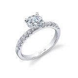 0.28tw Semi-Mount Engagement Ring With 1ct Rb Head - sy761 photo