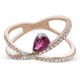 Simon G. Color Ring 18k Gold (Rose) 0.61 ct Ruby 0.22 ct Diamond - TR794-18K photo2