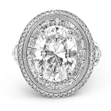 Simon G. 1.01 ctw Halo 18k White Gold Oval Cut Engagement Ring - MR2182-W-18KS photo2