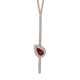 Simon G. Color Pendant 18k Gold (Rose) 0.27 ct Ruby 0.25 ct Diamond - LP4576-R-18K-S photo